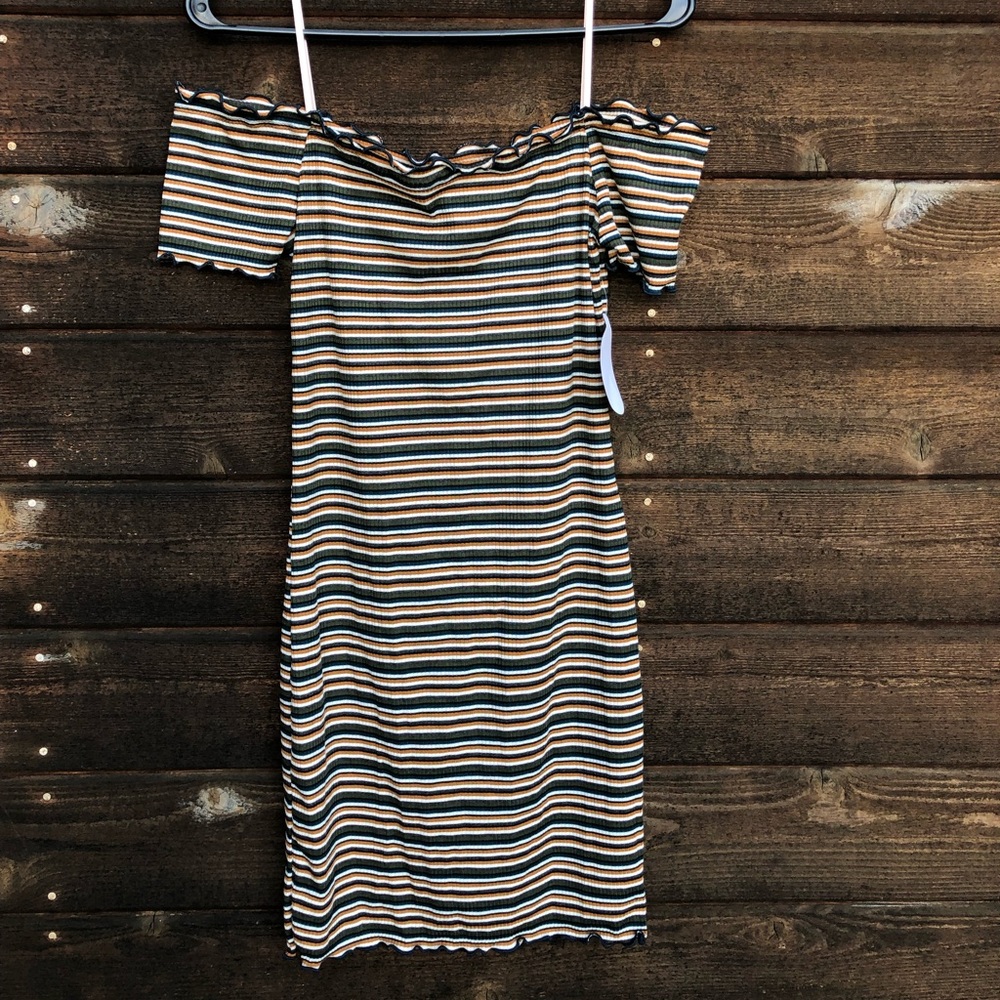 Miley + Molly striped bodycon tube dress size L